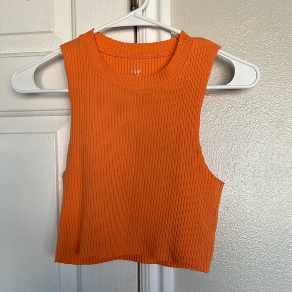 aerie | Tops | Aerie Orange Ribbed Tank Top | Poshmark